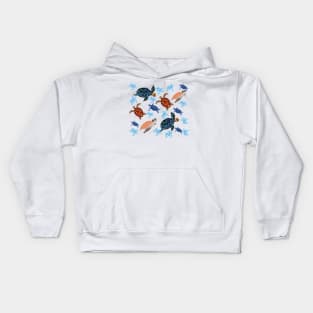 Sea turtles pattern Kids Hoodie